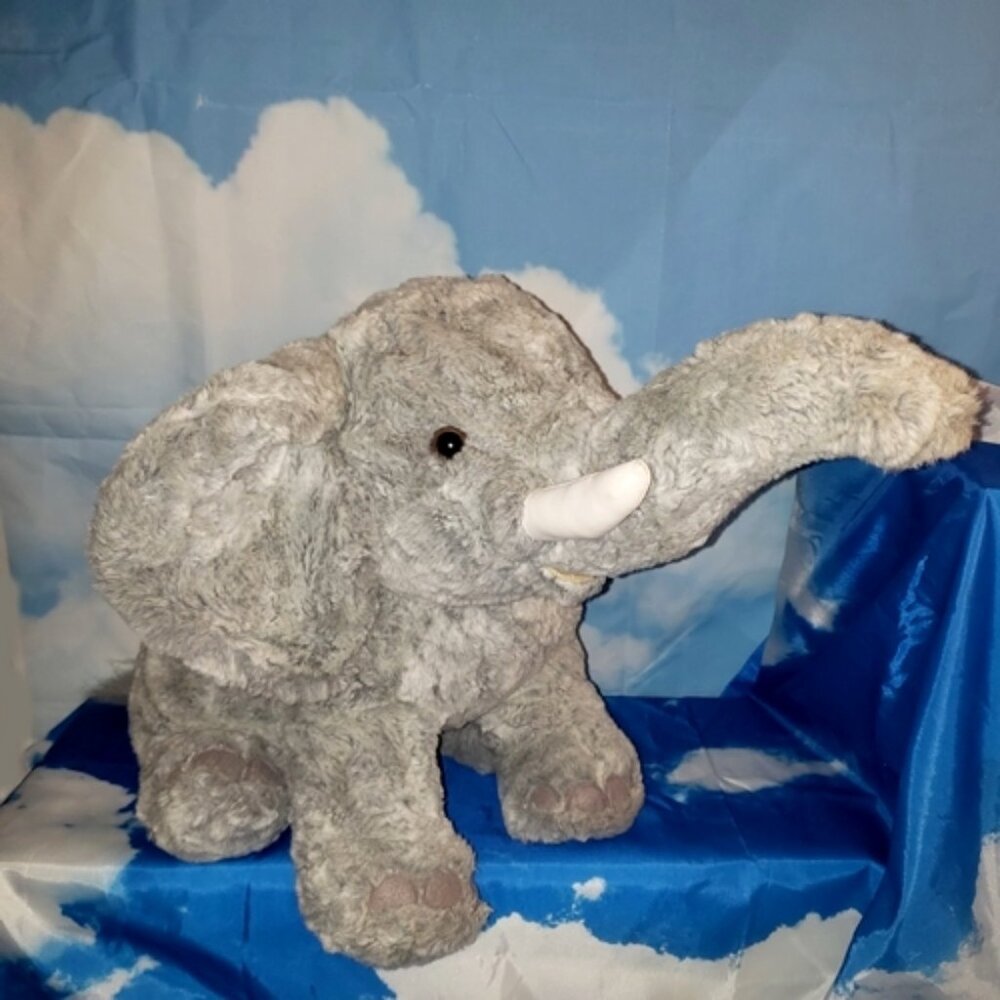 FAO Schwarz Gray Elephant 30" plush stuffed animal